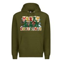 Army Green merry christmas Premium Hoodie - FaDigitalArtStudio
