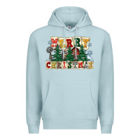 Blue Mist merry christmas Premium Hoodie - FaDigitalArtStudio