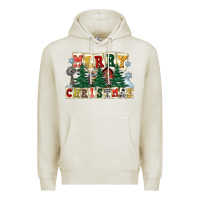 Oatmeal Heather merry christmas Premium Hoodie - FaDigitalArtStudio