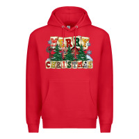 Red merry christmas Premium Hoodie - FaDigitalArtStudio