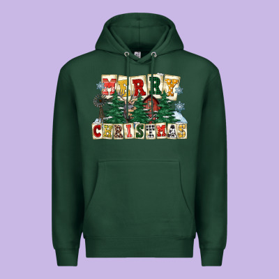 Merry Christmas Premium Hoodie Designed By Fadigitalartstudio
