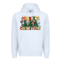 White merry christmas Premium Hoodie - FaDigitalArtStudio