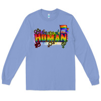 Colony Blue We are all human Long Sleeve Tee - CowGirlArtShop