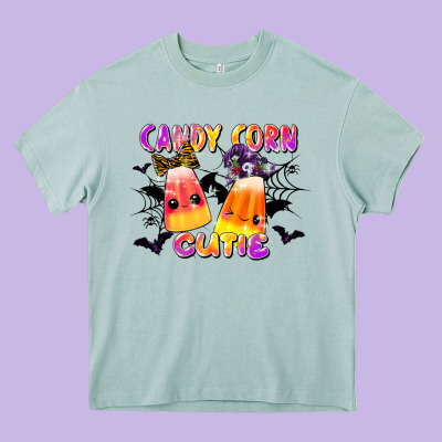 Candy Corn Cute Heavy Core Tee Designed By Lillyallendesigns