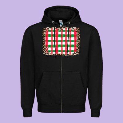 Christmas Pattern Zipper Hoodie Designed By Cowhidedigitalart