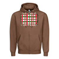 Chestnut Christmas Pattern Zipper Hoodie - CowhideDigitalArt