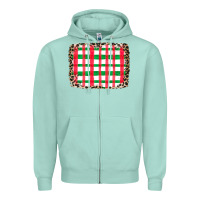 Seafoam Christmas Pattern Zipper Hoodie - CowhideDigitalArt