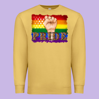 Lgbtq  Flag And Hand Pride Premium Sweatshirt Designed By Artiststas