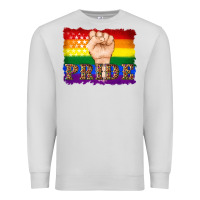 Dove Grey lgbtq  flag and hand pride Premium Sweatshirt - Artiststas