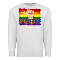 Oatmeal Heather lgbtq  flag and hand pride Premium Sweatshirt - Artiststas