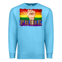 Ocean Blue lgbtq  flag and hand pride Premium Sweatshirt - Artiststas