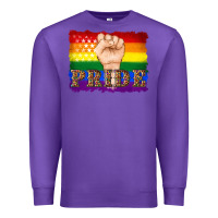 Purple lgbtq  flag and hand pride Premium Sweatshirt - Artiststas
