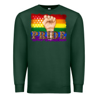 Sports Green lgbtq  flag and hand pride Premium Sweatshirt - Artiststas