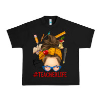 Black messy bun teacher life Urban Heavy Tee - RanaPortraitStore