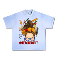 Grape Ice messy bun teacher life Urban Heavy Tee - RanaPortraitStore