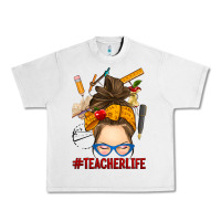 Lunar Rock messy bun teacher life Urban Heavy Tee - RanaPortraitStore
