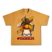 Peanut Butter messy bun teacher life Urban Heavy Tee - RanaPortraitStore