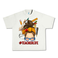 Pistachio messy bun teacher life Urban Heavy Tee - RanaPortraitStore