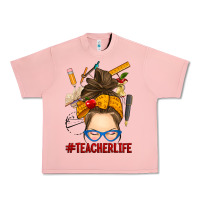 Salmon messy bun teacher life Urban Heavy Tee - RanaPortraitStore