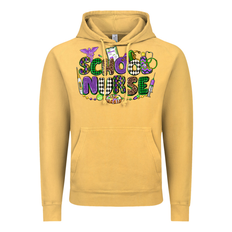 School Nurse Mardi Gras Vintage Hoodie by CowGirlArtShop | Teevron