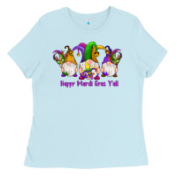 Happy Mardi Gras Y'all Gnomes Ladies Tee | Teevron