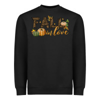 Black fall in love Heavyweight Sweatshirt - BundleAndBundleShop