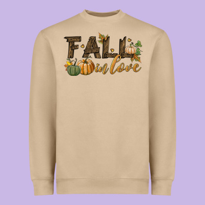 Fall In Love Heavyweight Sweatshirt Designed By Bundleandbundleshop