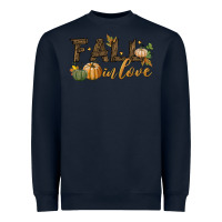 Navy fall in love Heavyweight Sweatshirt - BundleAndBundleShop