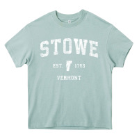 Arona Stowe Vermont Vt Vintage Athletic Sports Heavy Core Tee - minhPixels