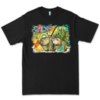 Black coconut with fruits  background Premium Tee - BarkalooDesign