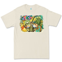 Bone coconut with fruits  background Premium Tee - BarkalooDesign