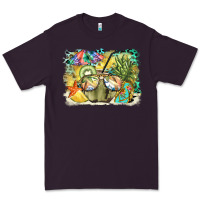 Plum coconut with fruits  background Premium Tee - BarkalooDesign