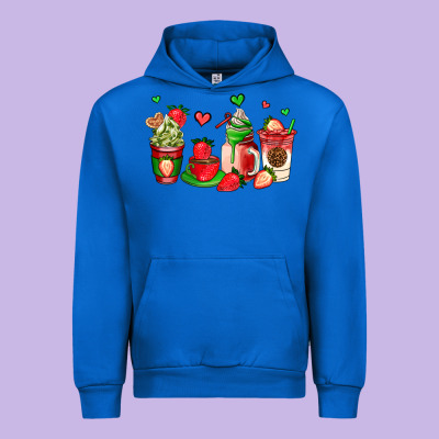 Strawberry Coffee Cups Urban Hoodie Designed By Adodesignshop