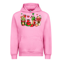 Fuchsia Pink strawberry coffee cups Urban Hoodie - AdoDesignShop