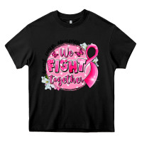 Black breast cancer awareness we fight together Heavy Core Tee - LillyAllenDesigns