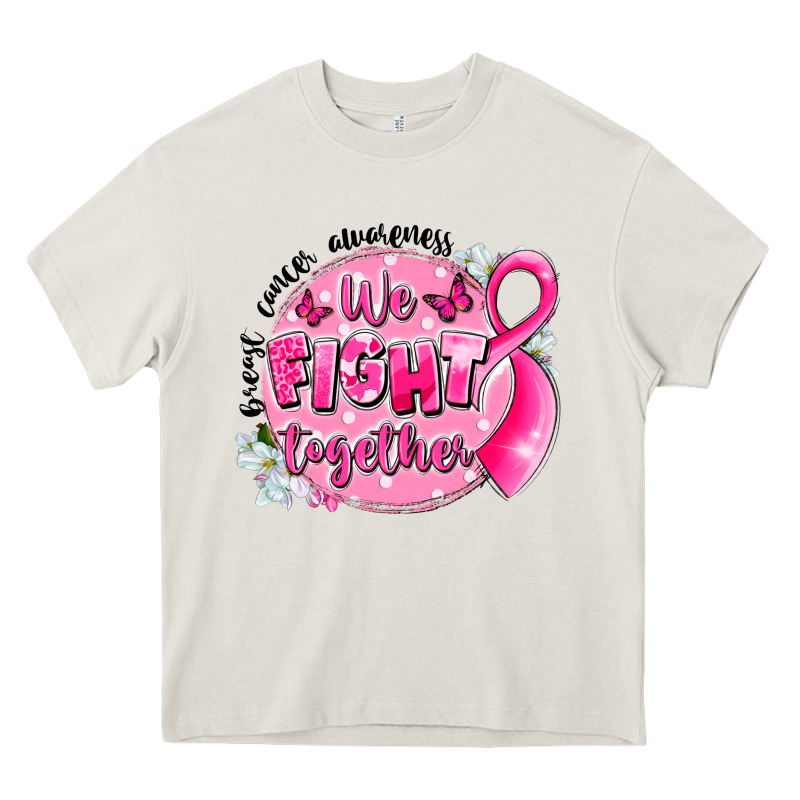 Breast Cancer Awareness We Fight Together Heavy Core Tee by LillyAllenDesigns | Teevron