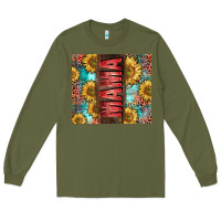 Army Green Mama Sunflower Long Sleeve Tee - CowGirlArtShop