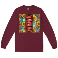 Burgundy Mama Sunflower Long Sleeve Tee - CowGirlArtShop