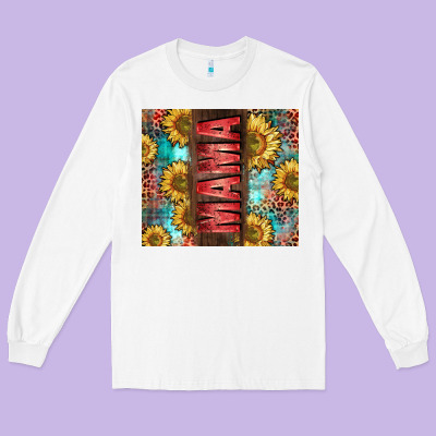 Mama Sunflower Long Sleeve Tee Designed By Cowgirlartshop