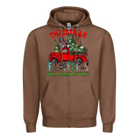 Chestnut christmas tree farm truck Zipper Hoodie - CowhideDigitalArt