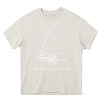 Cream Life Is Better On A Boat Sailboat Sketch Cool Sailing Gifts Heavy Core Tee - minhPixels