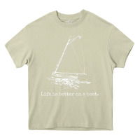 Mossy Life Is Better On A Boat Sailboat Sketch Cool Sailing Gifts Heavy Core Tee - minhPixels