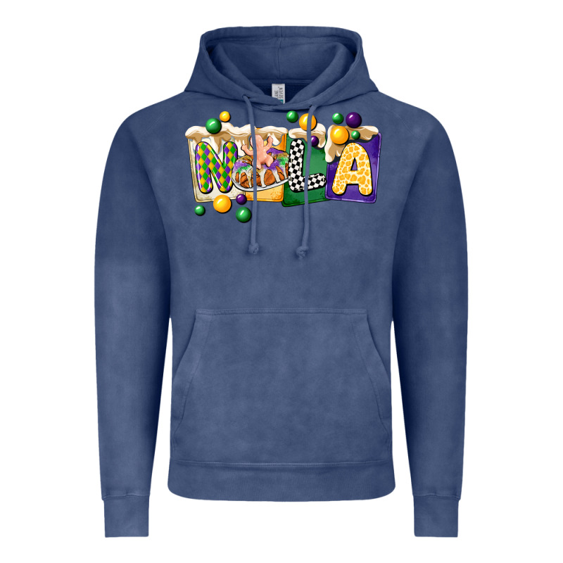 Nola Cake Mardi Gras Vintage Hoodie by CowGirlArtShop | Teevron
