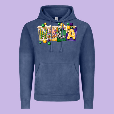 Nola Cake Mardi Gras Vintage Hoodie Designed By Cowgirlartshop