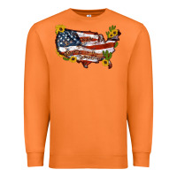 Carrot usa map with sunflower and cactus Premium Sweatshirt - Artiststas