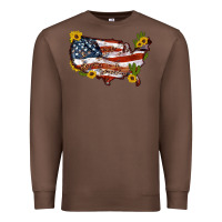 Chestnut usa map with sunflower and cactus Premium Sweatshirt - Artiststas