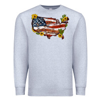Heather Grey usa map with sunflower and cactus Premium Sweatshirt - Artiststas
