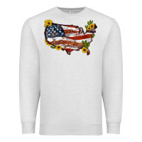 Oatmeal Heather usa map with sunflower and cactus Premium Sweatshirt - Artiststas