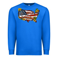 True Royal usa map with sunflower and cactus Premium Sweatshirt - Artiststas