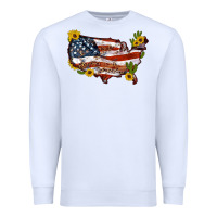 White usa map with sunflower and cactus Premium Sweatshirt - Artiststas